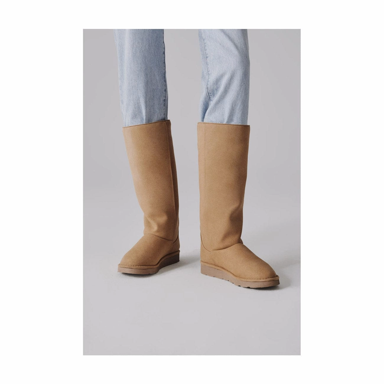 Classic Crystal Unisex Vegan Faux Fur Lined Long Boots | Multiple Colours