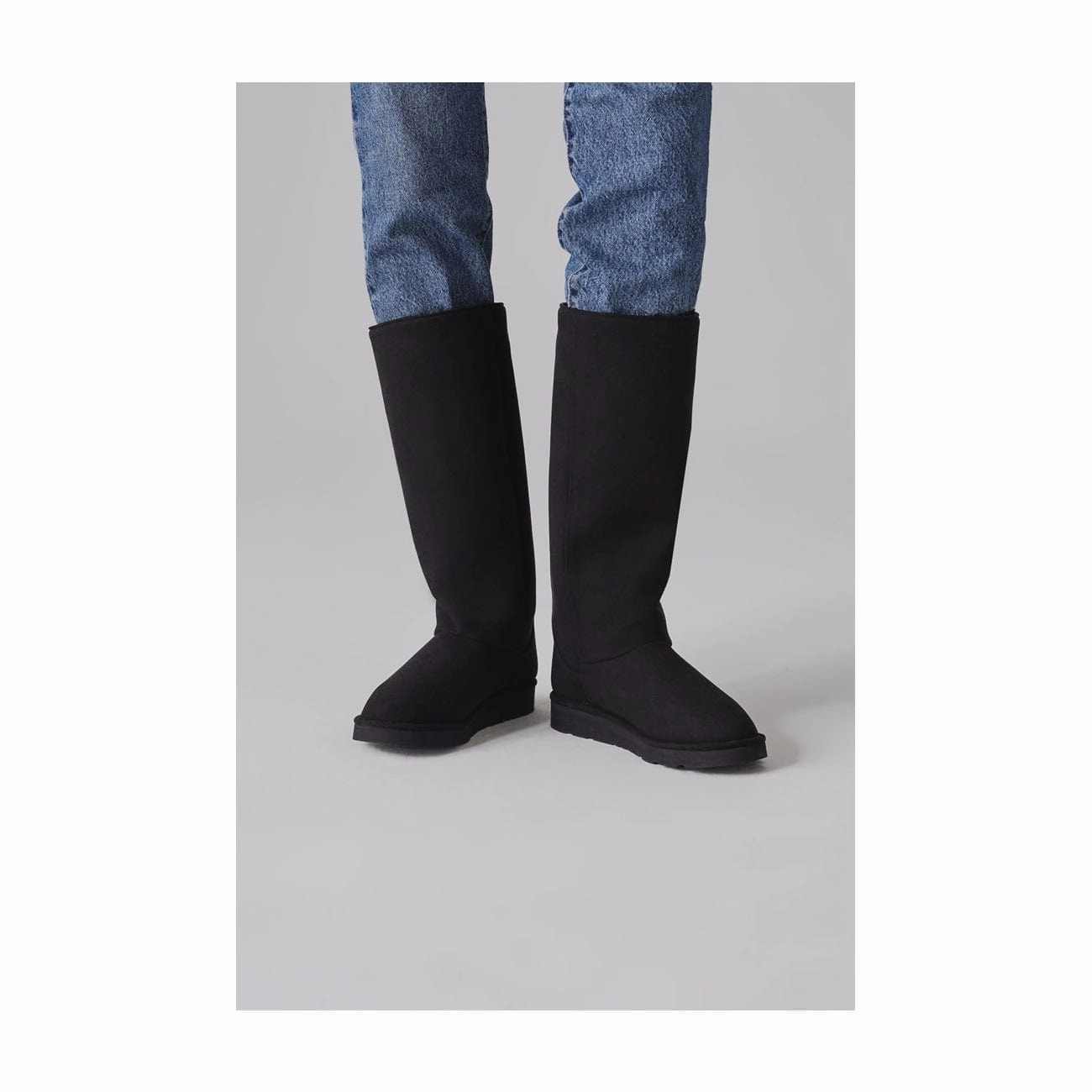 Classic Crystal Unisex Vegan Faux Fur Lined Long Boots | Multiple Colours