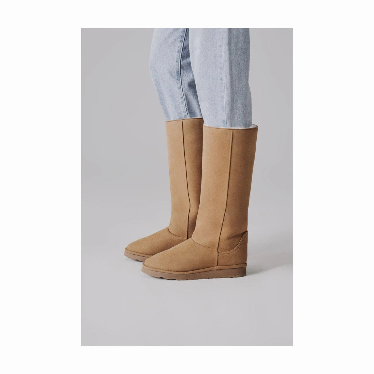 Classic Crystal Unisex Vegan Faux Fur Lined Long Boots | Multiple Colours