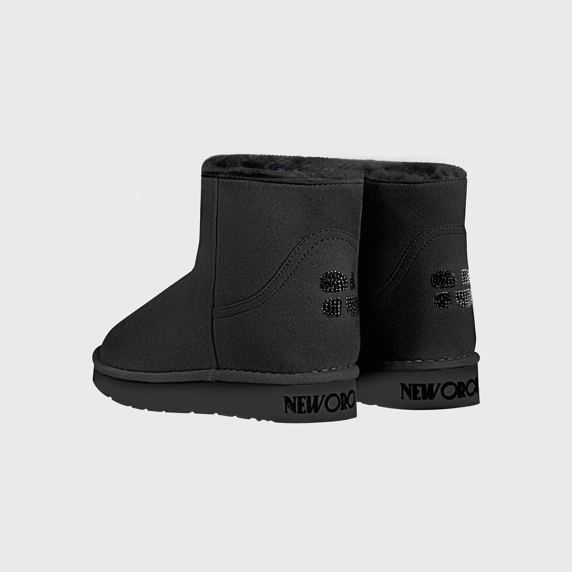 Classic Crystal Unisex Vegan Faux Fur Lined Short Boots | Multiple Colours