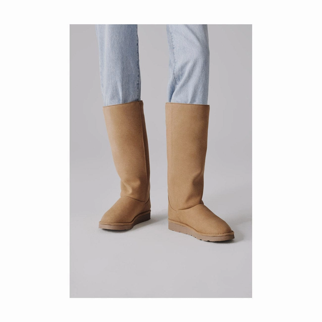 Classic Unisex Vegan Faux Fur Lined Long Boots | Multiple Colours