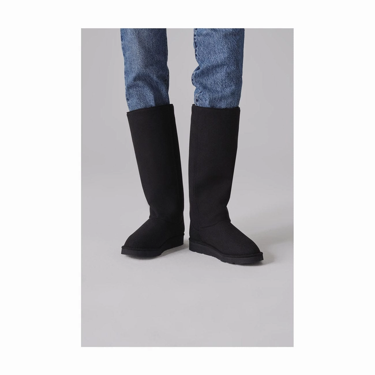 Classic Unisex Vegan Faux Fur Lined Long Boots | Multiple Colours