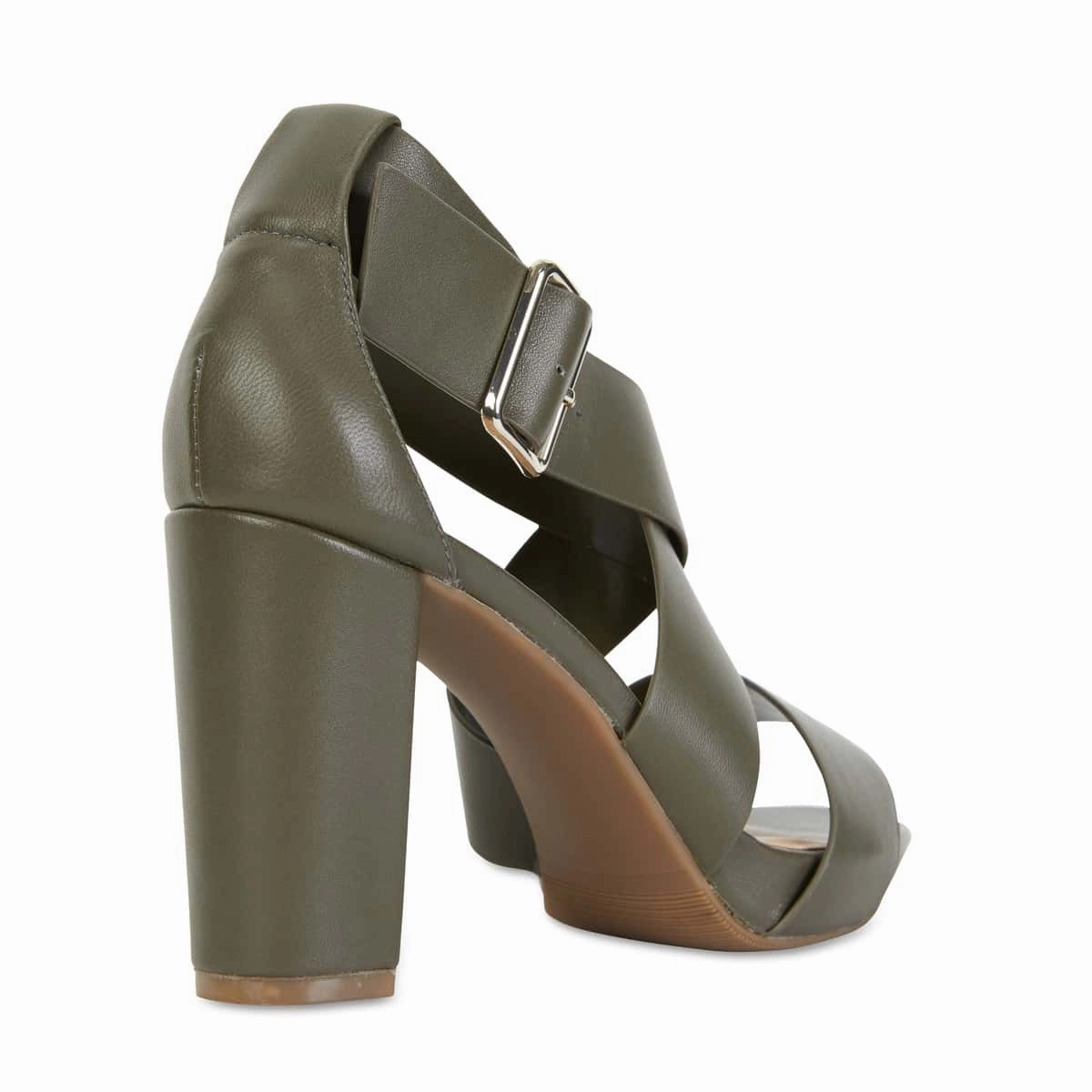 Congo Heel in Khaki Leather