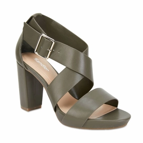 Congo Heel in Khaki Leather