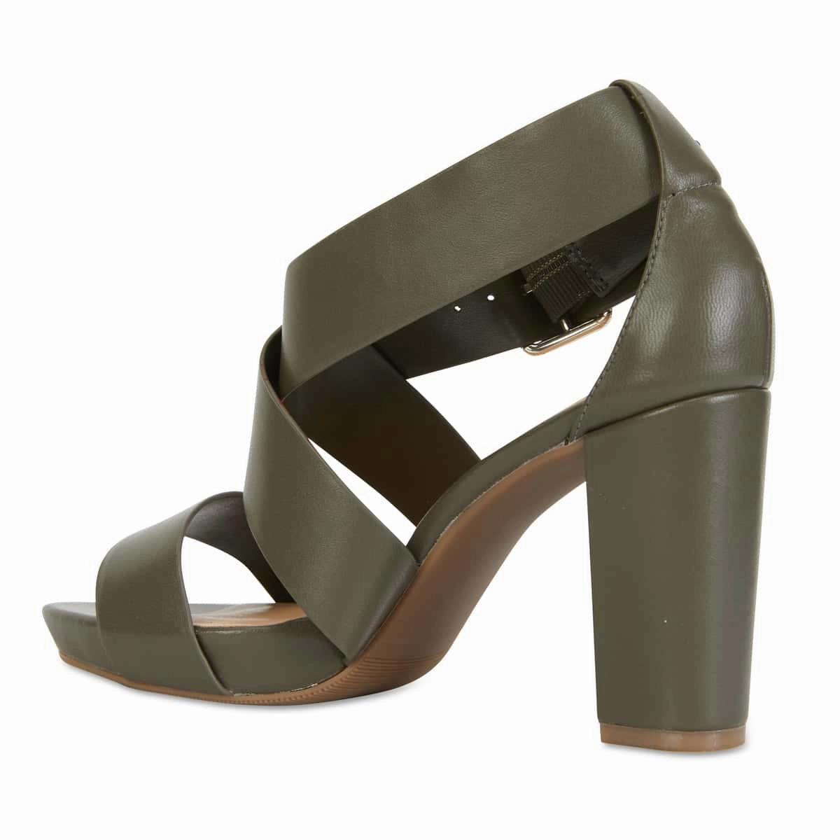 Congo Heel in Khaki Leather
