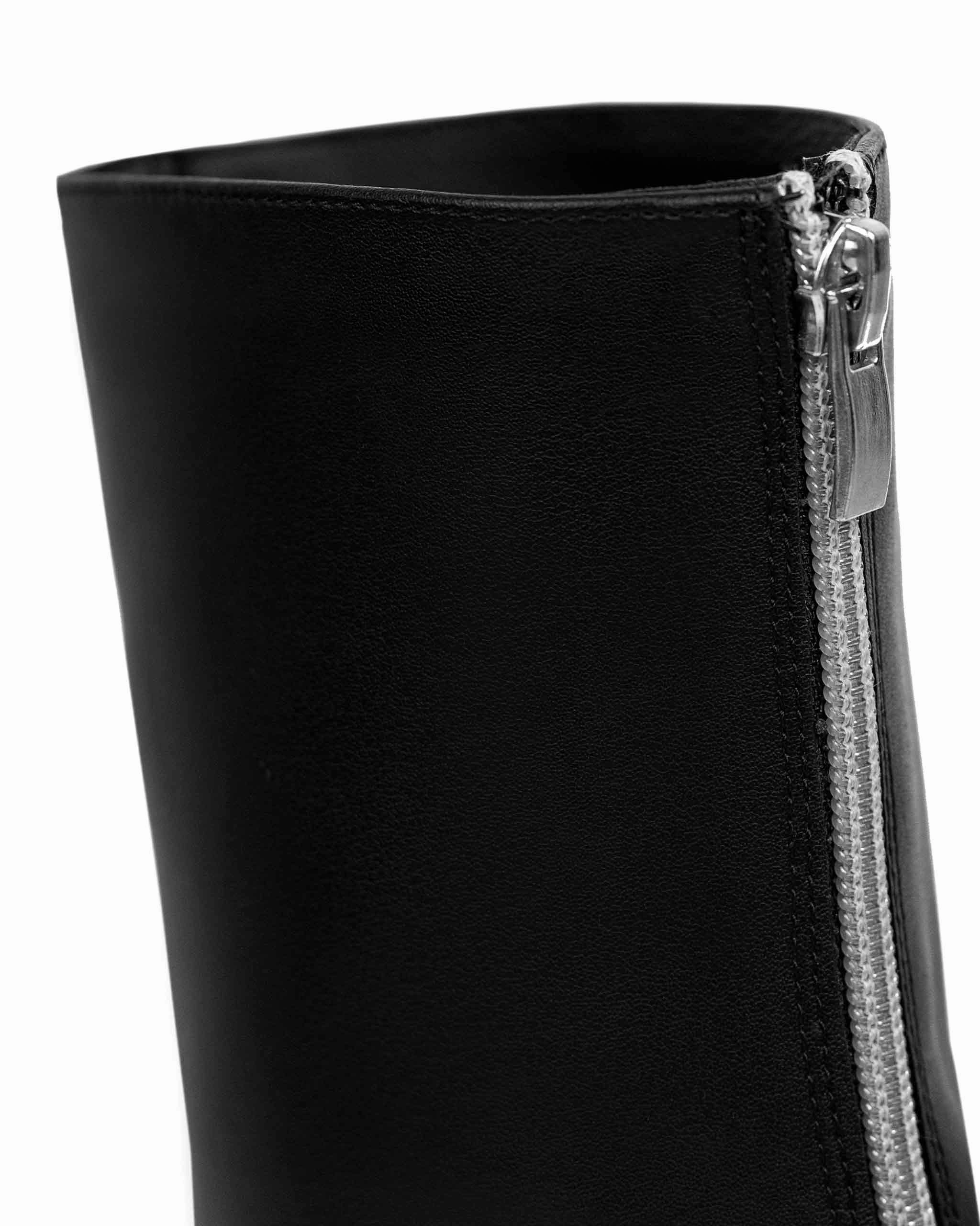 Cyber Desserto Cactus Leather Vegan Ankle Boots | Black