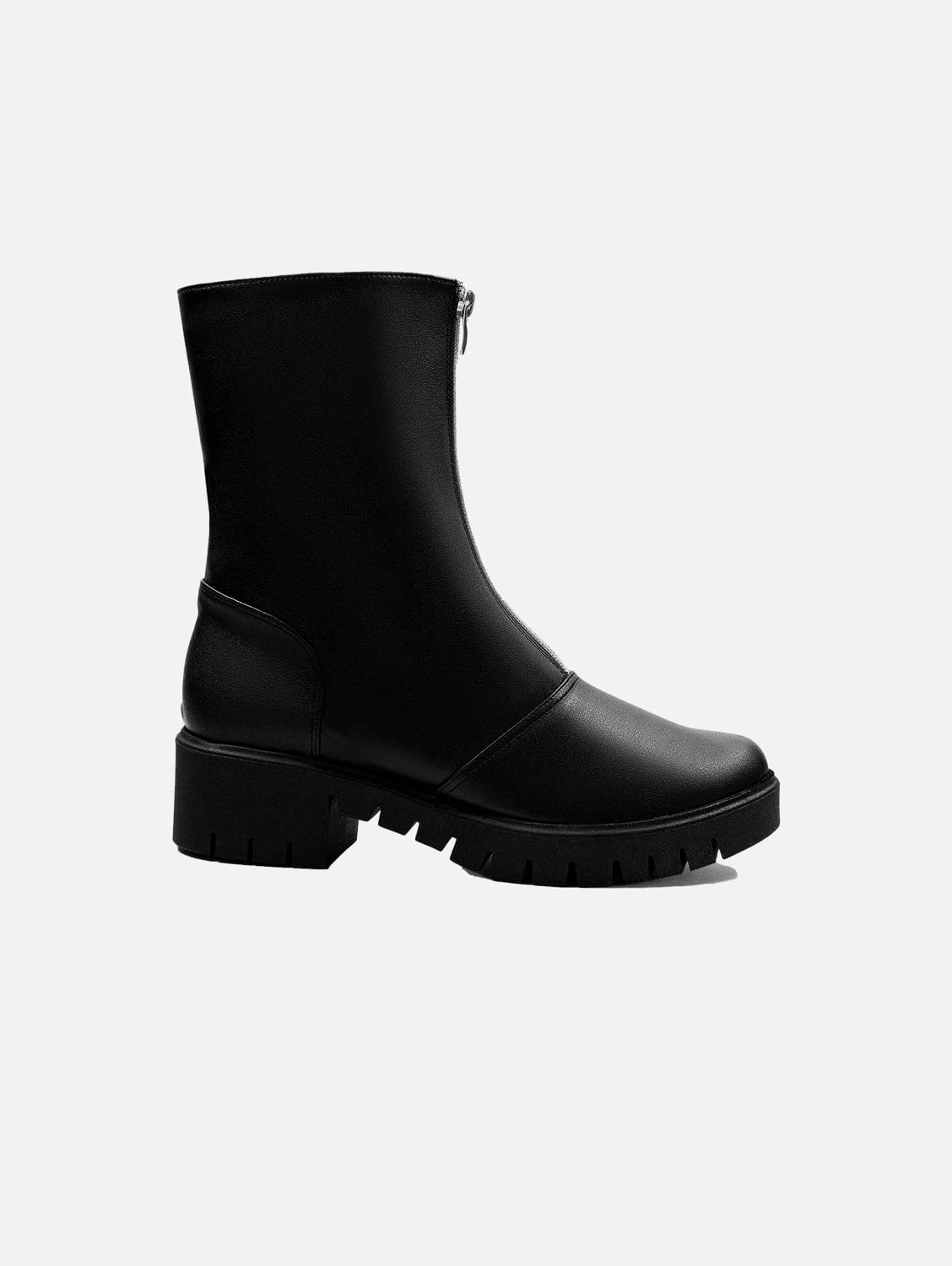 Cyber Desserto Cactus Leather Vegan Ankle Boots | Black