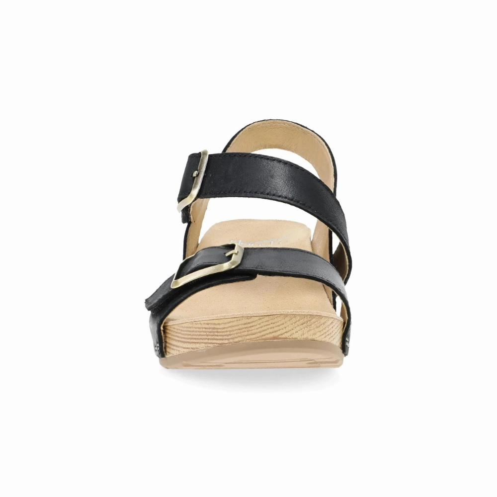 Dansko Trinity Black Burnished Nubuck Sandal (Women's)