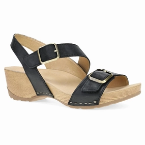 Dansko Trinity Black Burnished Nubuck Sandal (Women's)