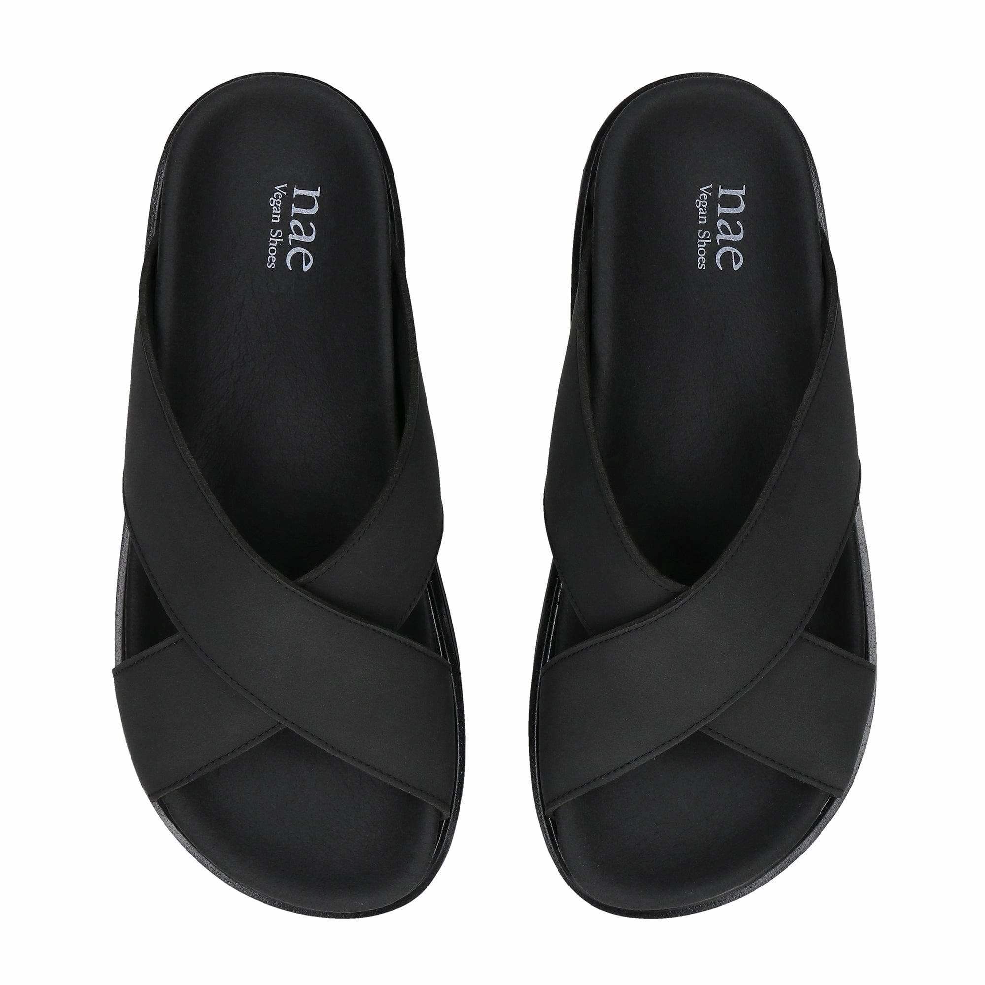 Davu Unisex Vegan Microfibre Cross Platform Sandals | Black