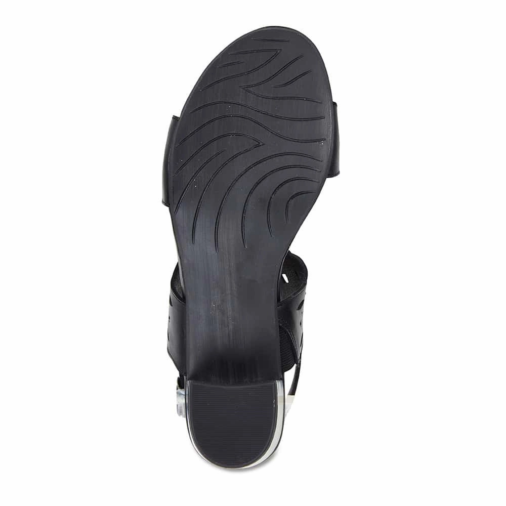Debut Heel in Black Leather