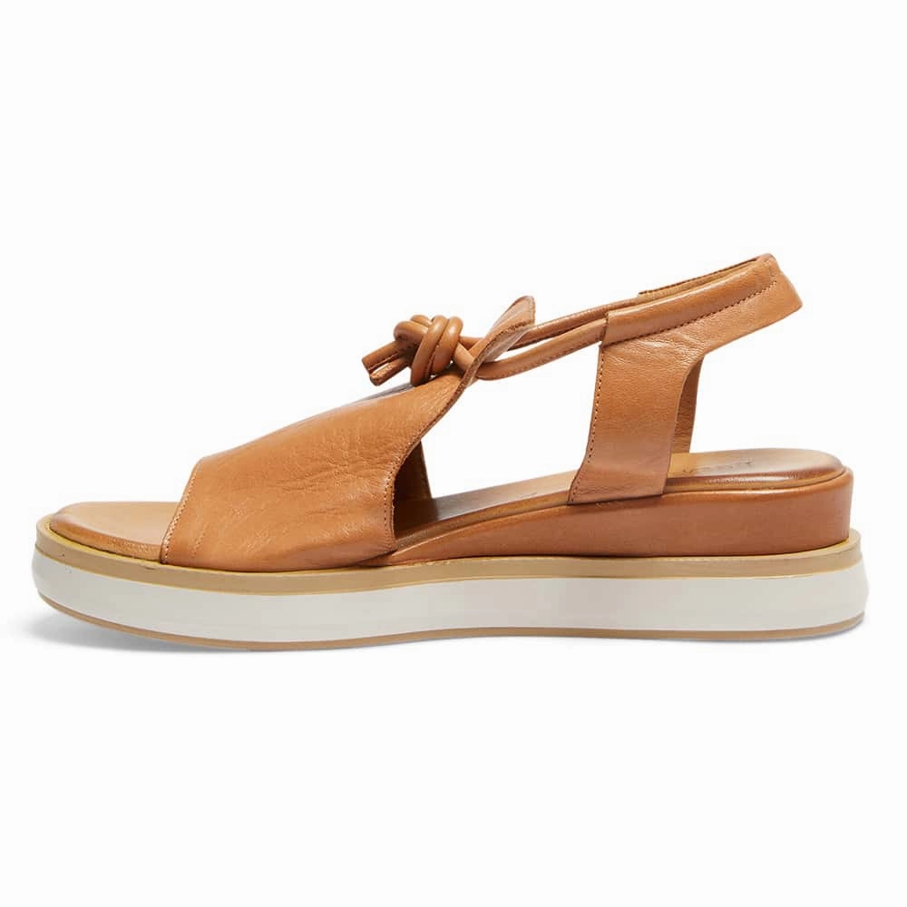 Deja Heel in Cognac Leather