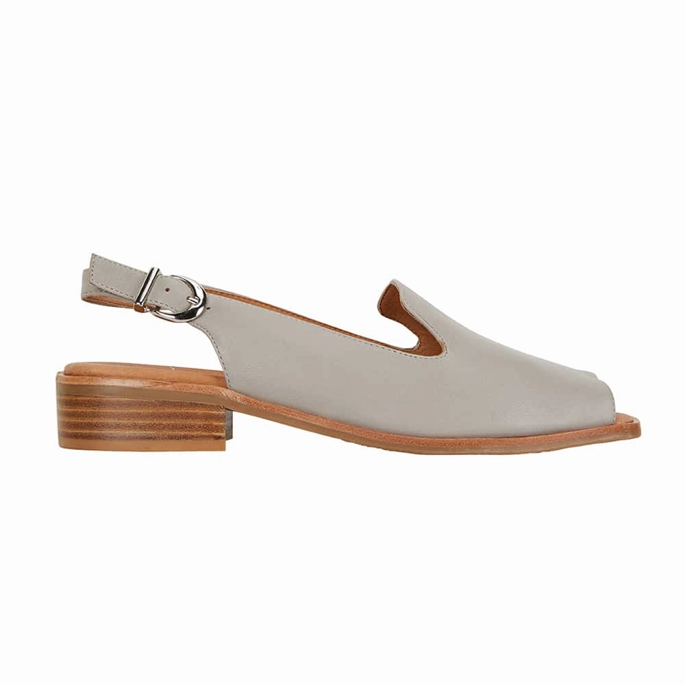 Delaney Sandal in Grey Leather