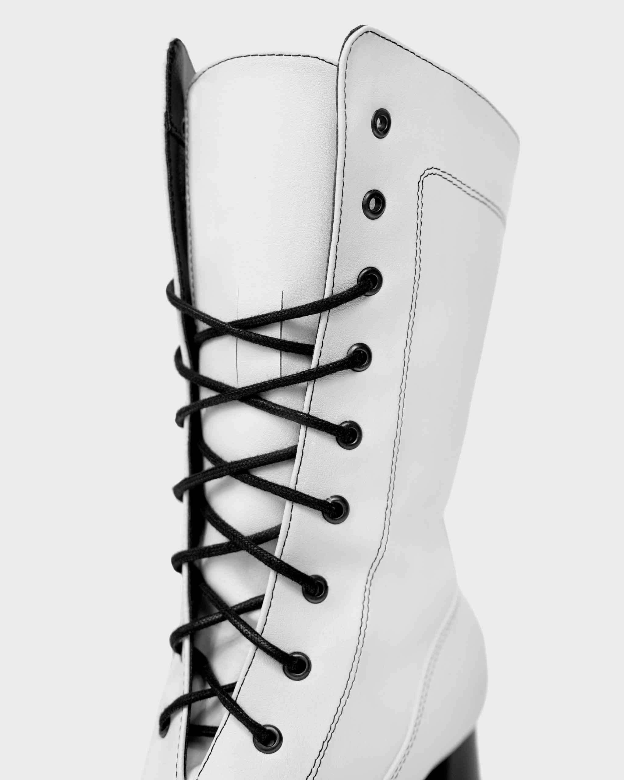Desserto Cactus Leather Vegan Ankle Boots | White