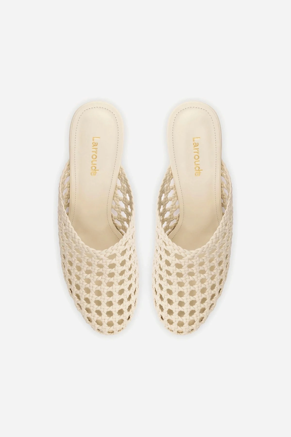 Dew Drop Macrame Mule In Ivory Leather