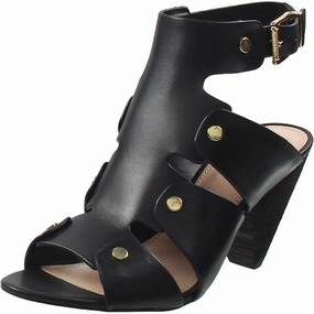 Ekerd Womens Studded Leather Block Heel