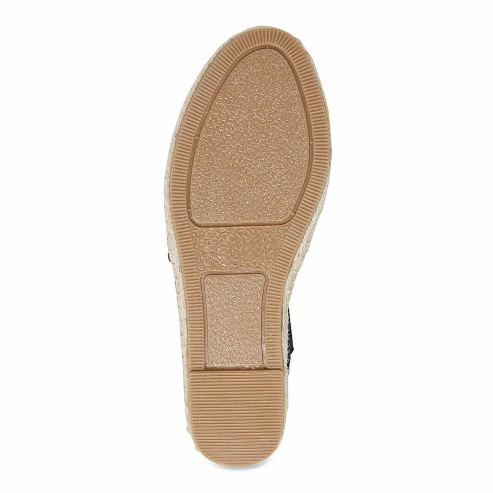 Elvira Espadrille in Black Canvas