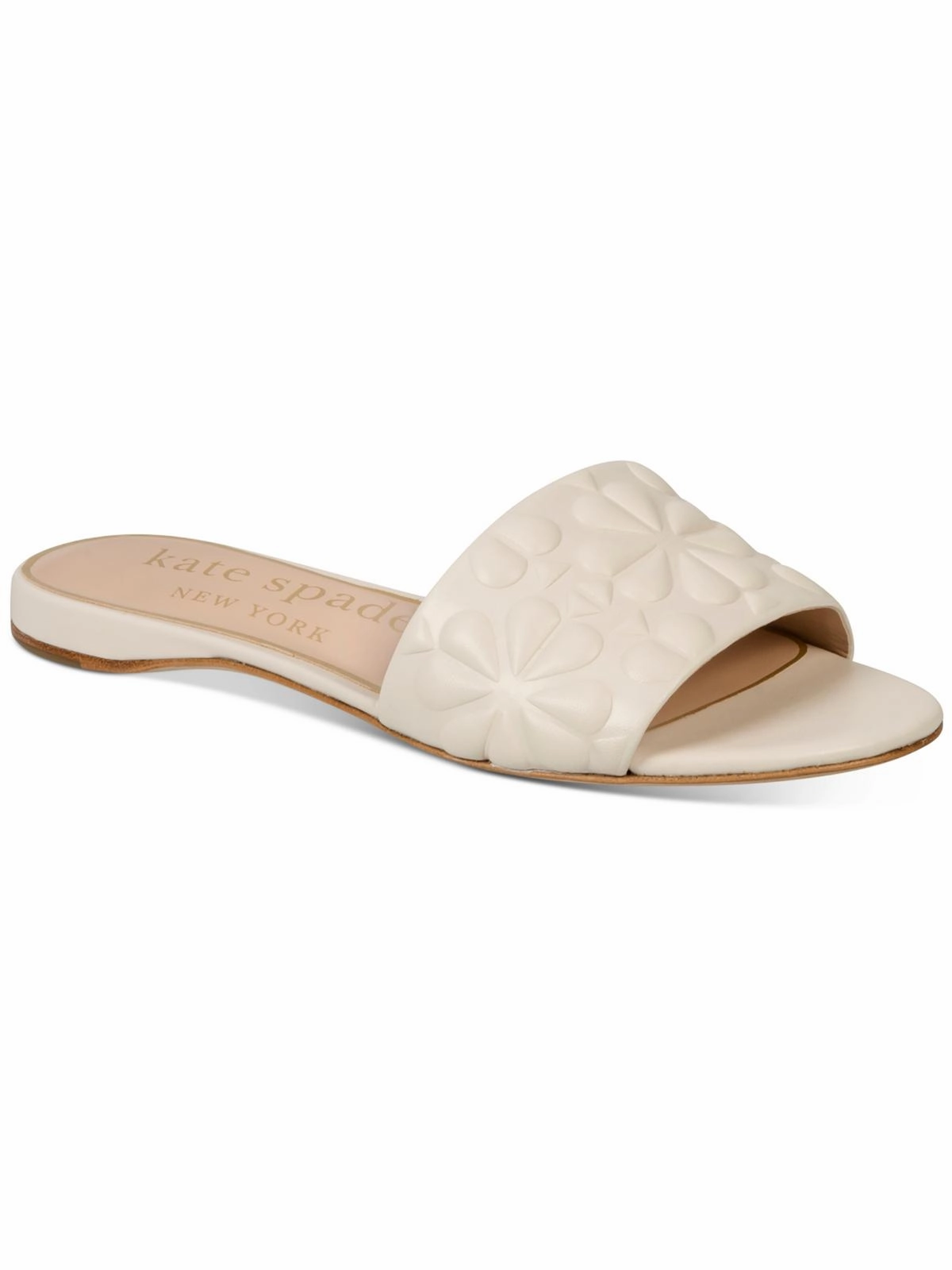 Emmie Womens Leather Slip-On Slide Sandals