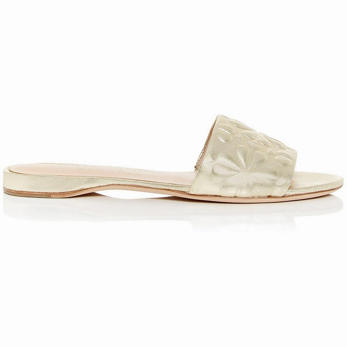 Emmie Womens Leather Slip-On Slide Sandals