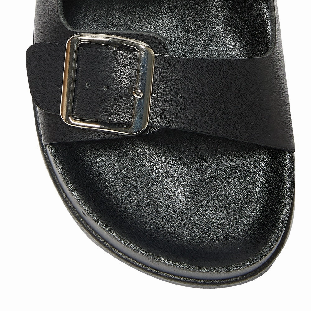 Essex Slide in Black Smooth