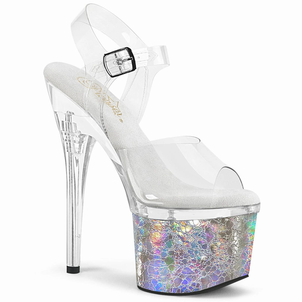 ESTEEM-708CK Clear/Clear-Silver Hologram Crackle