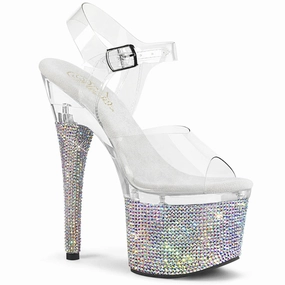ESTEEM-708DM Clear/Clear-Silver AB Rhinestones
