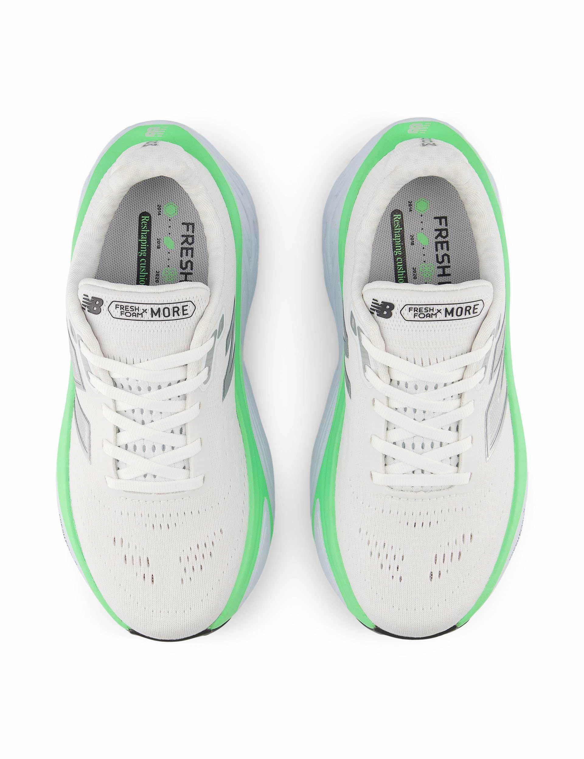 Fresh Foam X More v5 Shoes - White/Ice Blue/Electric Jade