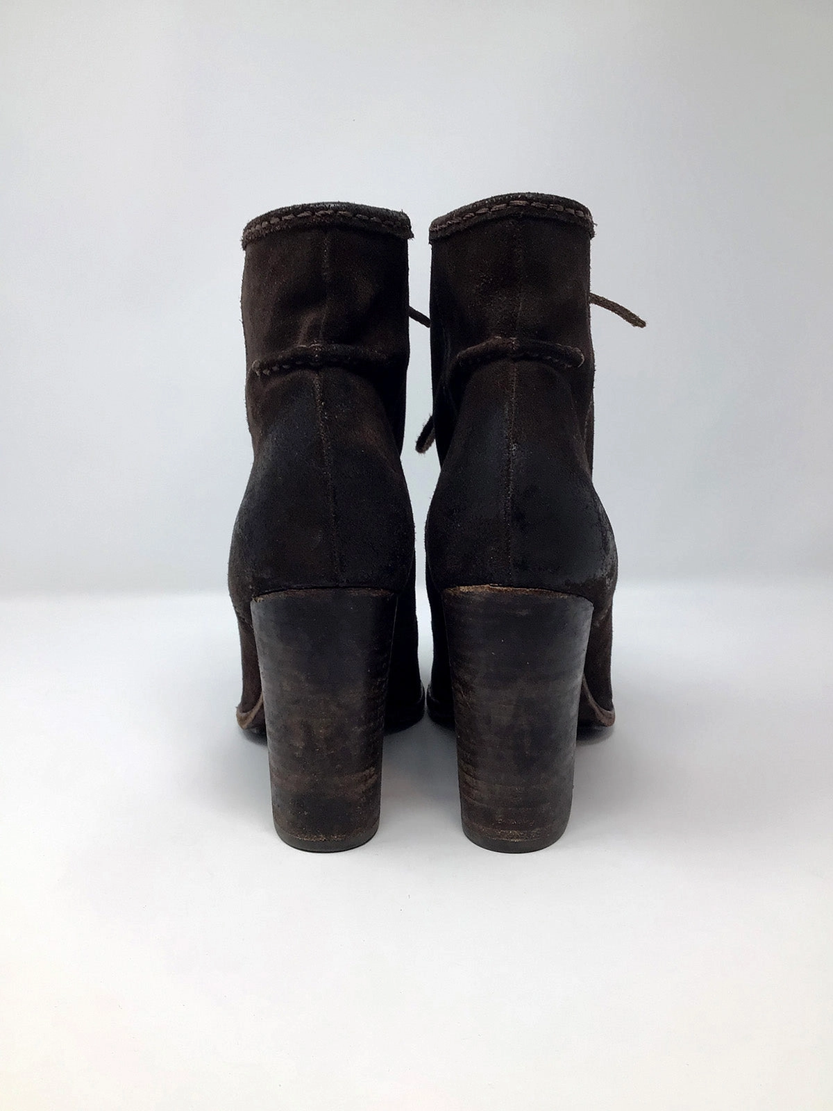 Frye Size 8.5 Brown Suede Ankle Boots