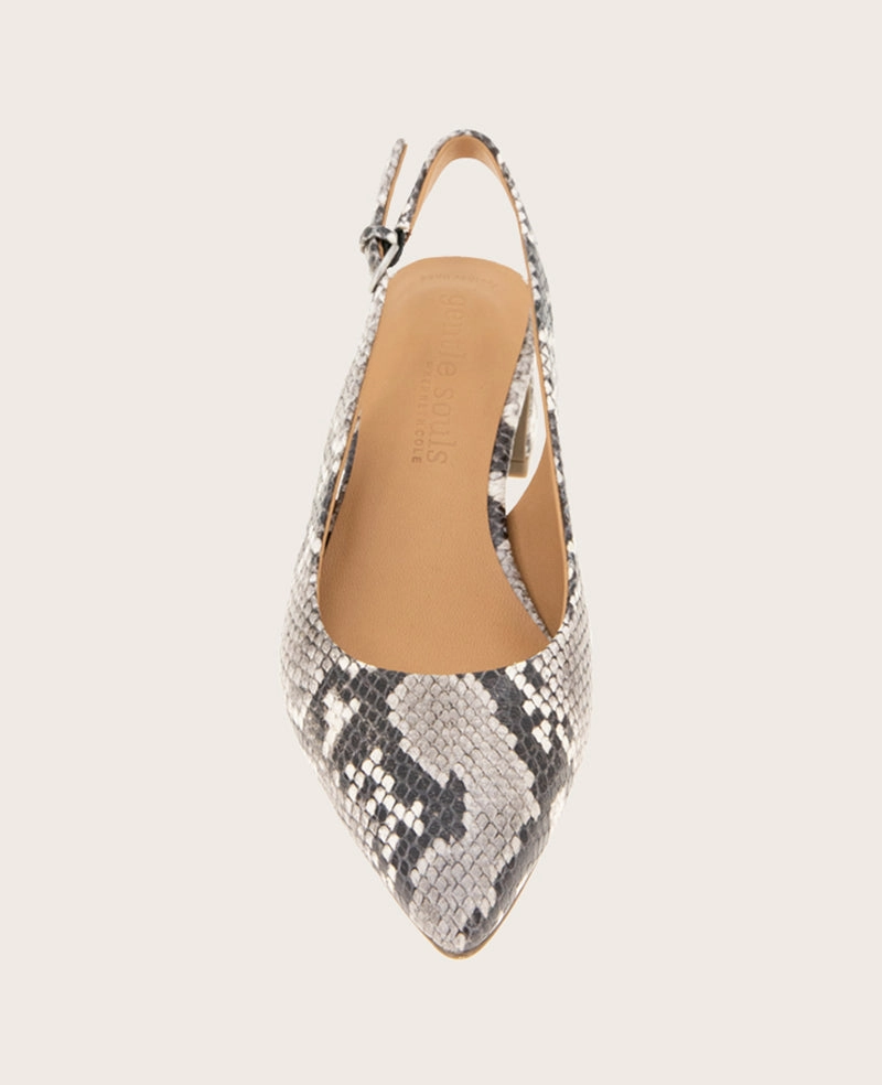GENTLE SOULS - Georgia Snake Slingback Heel