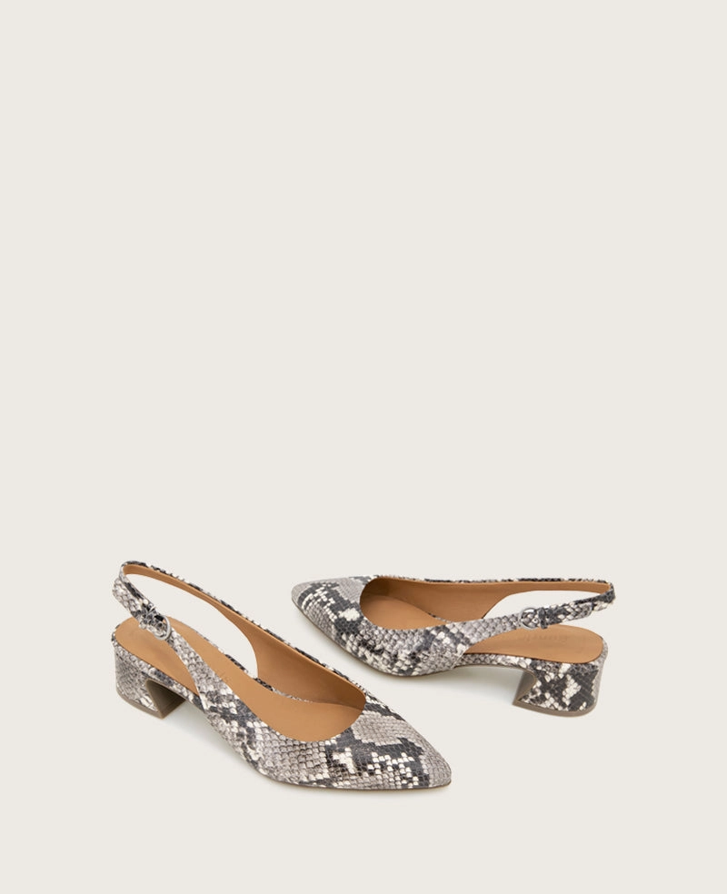 GENTLE SOULS - Georgia Snake Slingback Heel