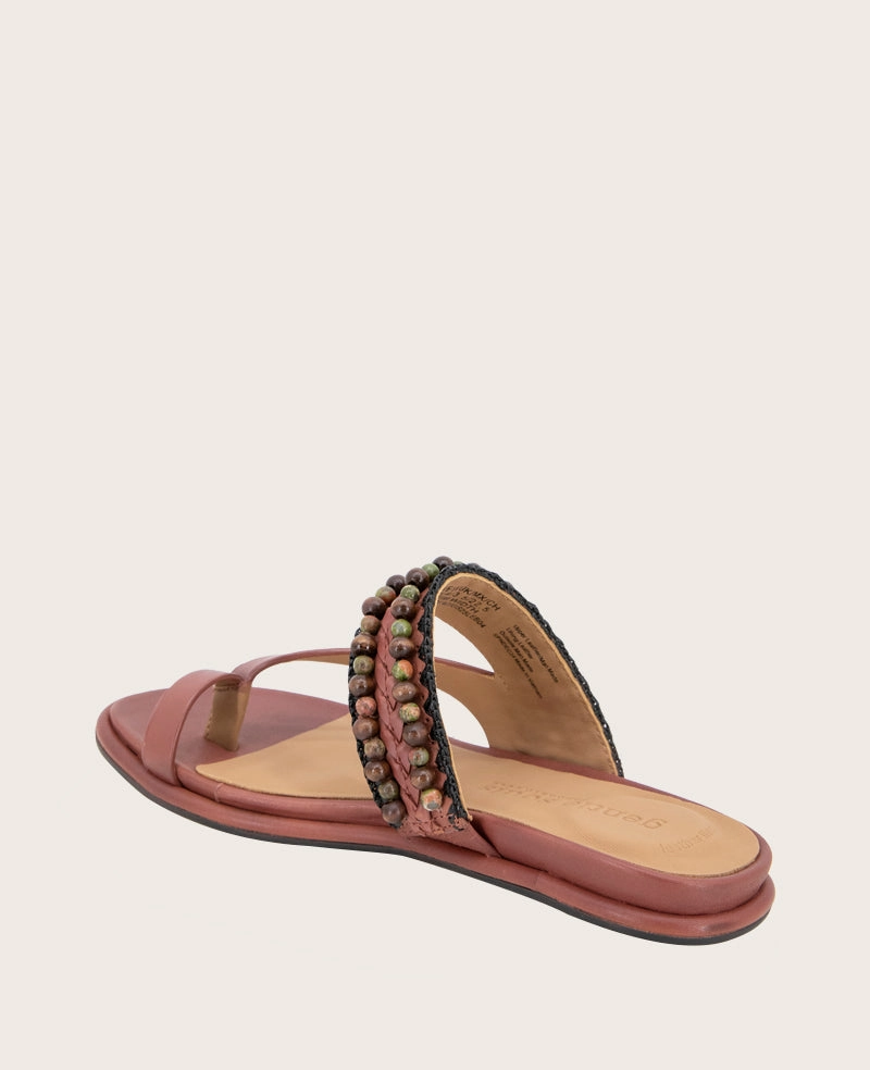 GENTLE SOULS - Lentini Leather Beaded Sandal
