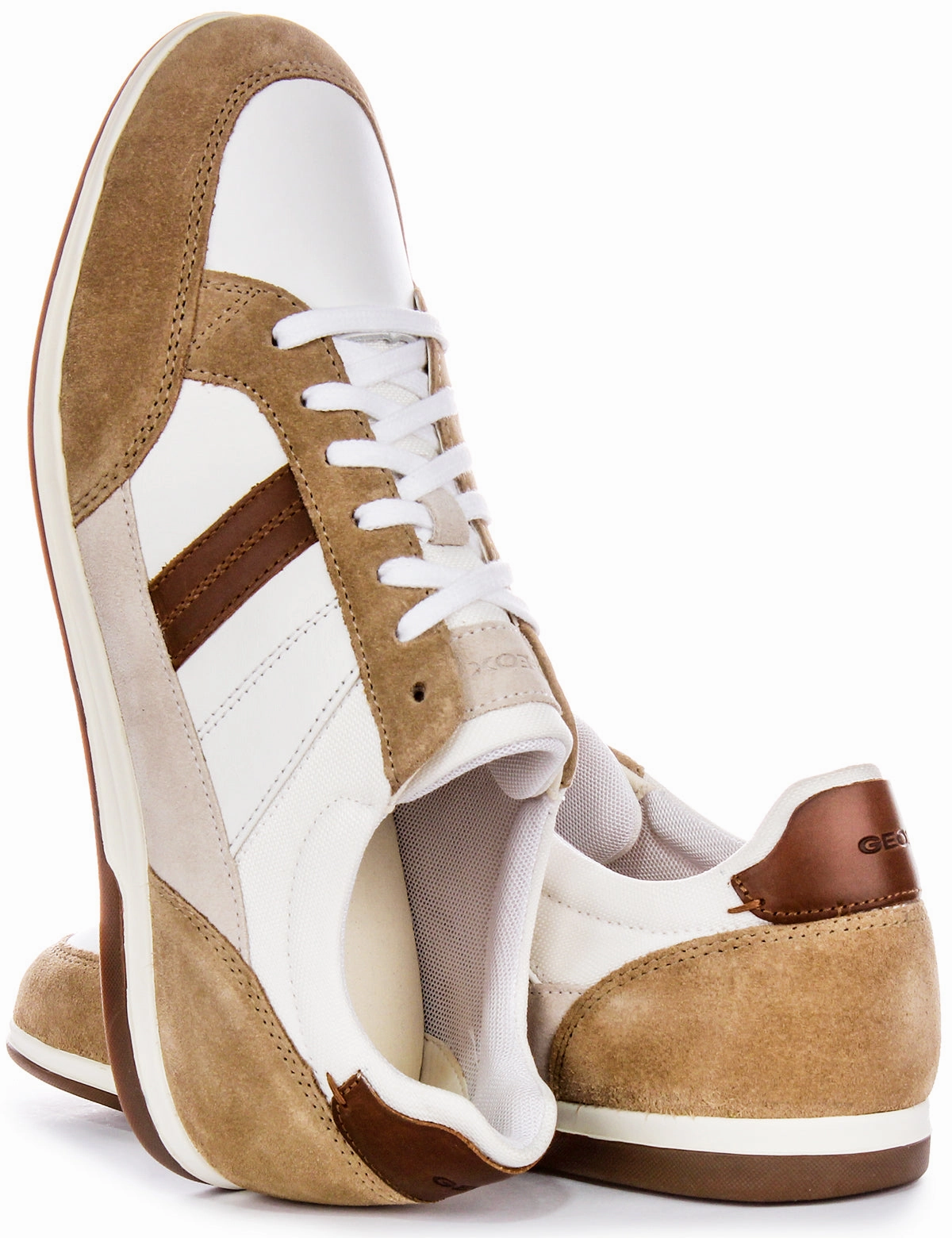Geox U Renan A In White Brown For Men