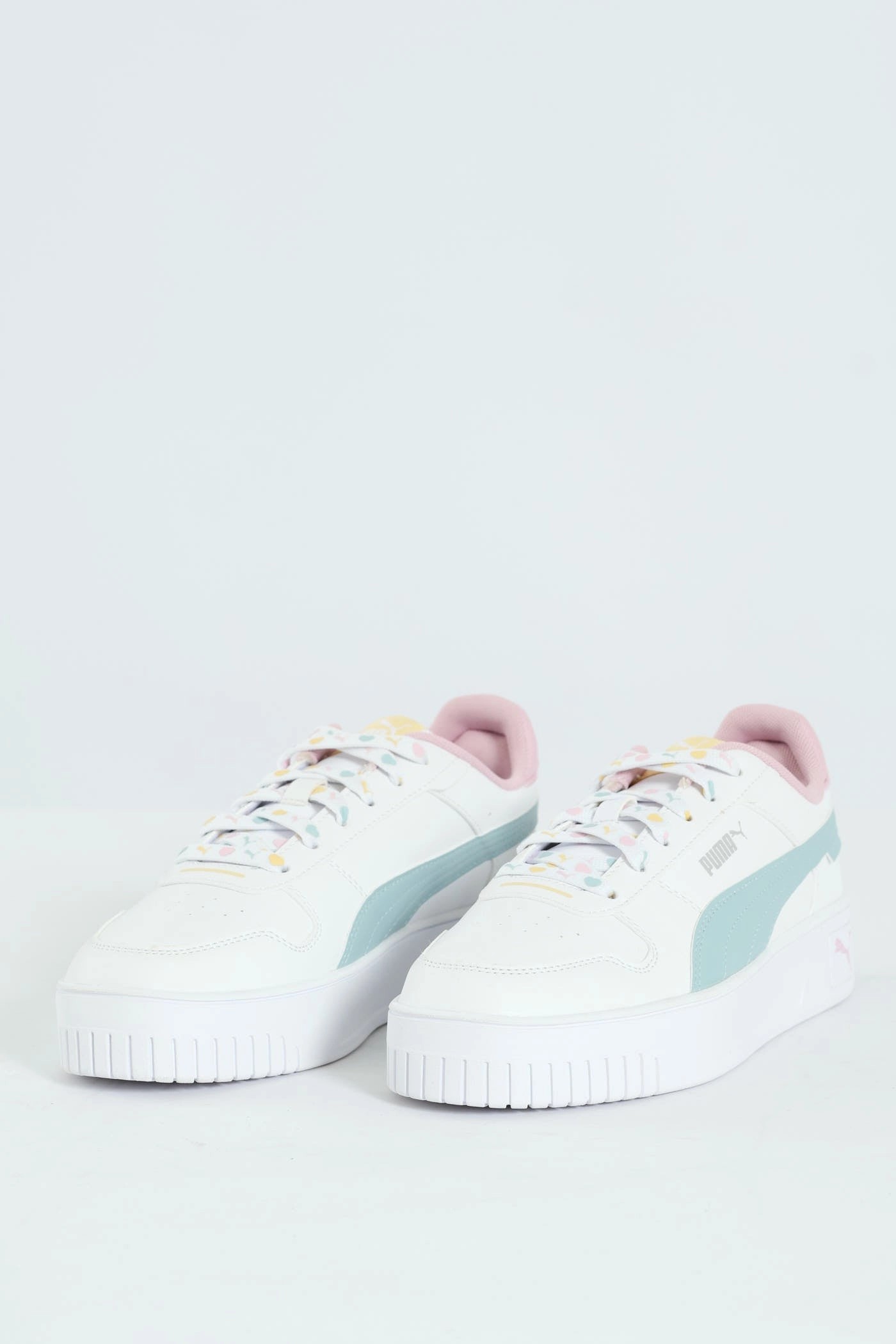 Girls Carina Lacey Street Sneaker - White