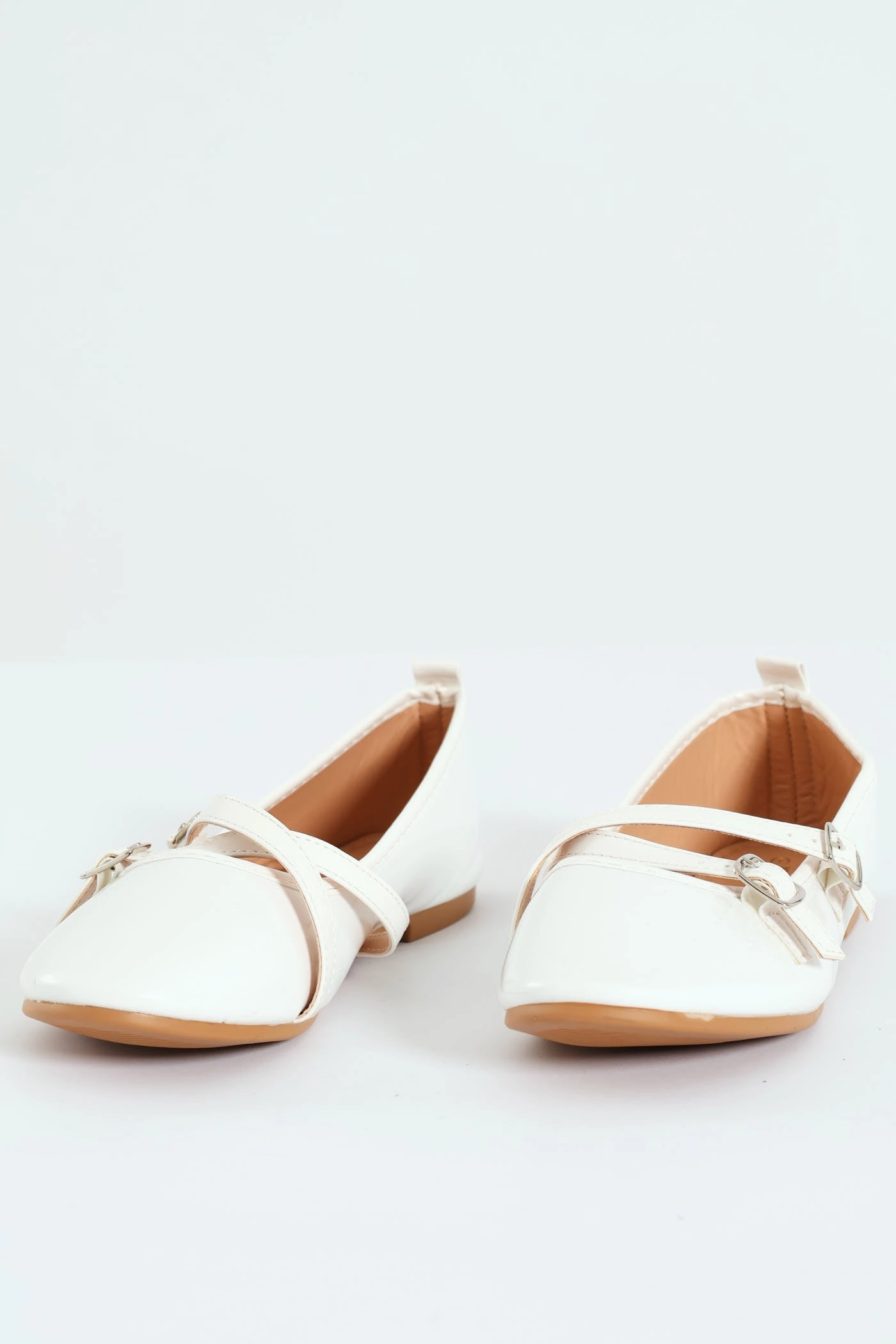 Girls Crossover Pump - White
