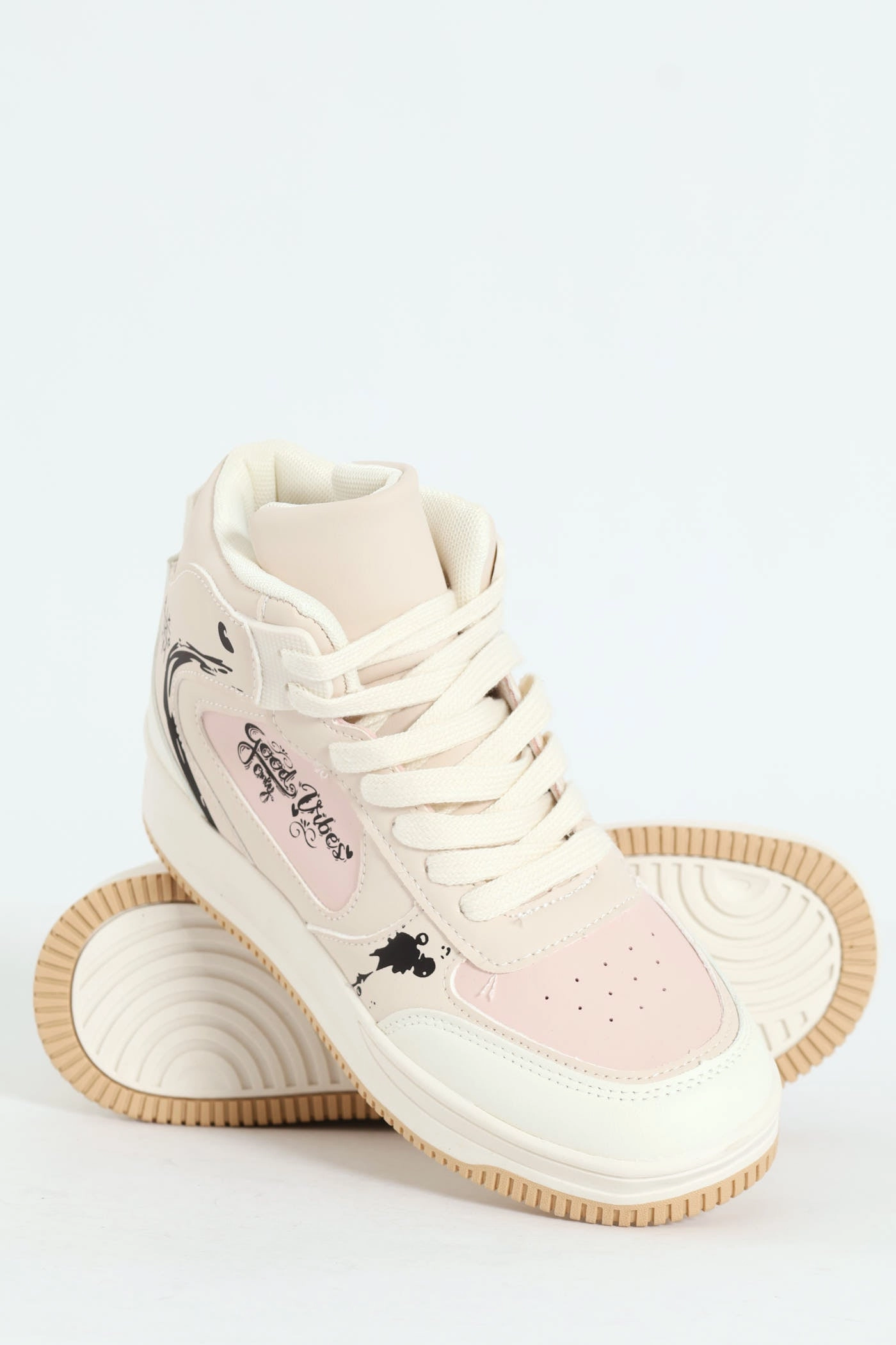 Girls Graffiti Hitop Sneaker - Blush