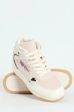 Girls Graffiti Hitop Sneaker - Blush