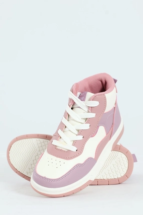 Girls Hi-Top Sneaker - Lilac