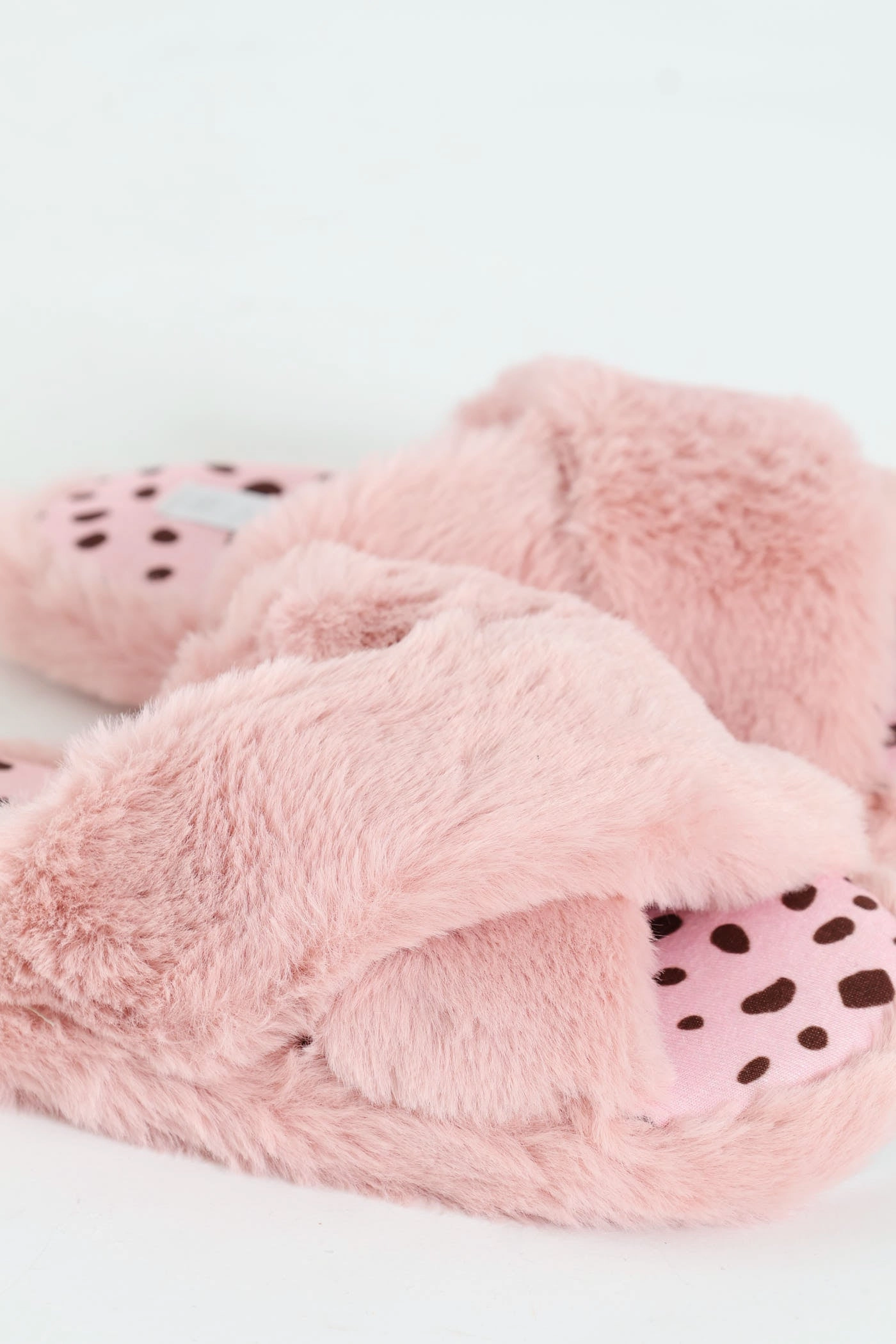 Girls Leopard Open Toe Slipper - Pink