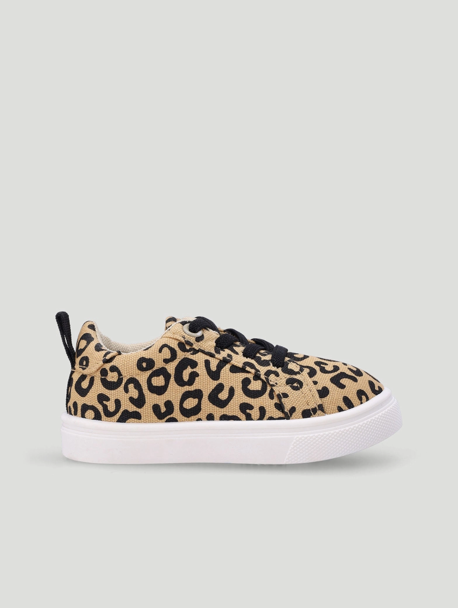 Girls Leopard Print Sneaker - Beige