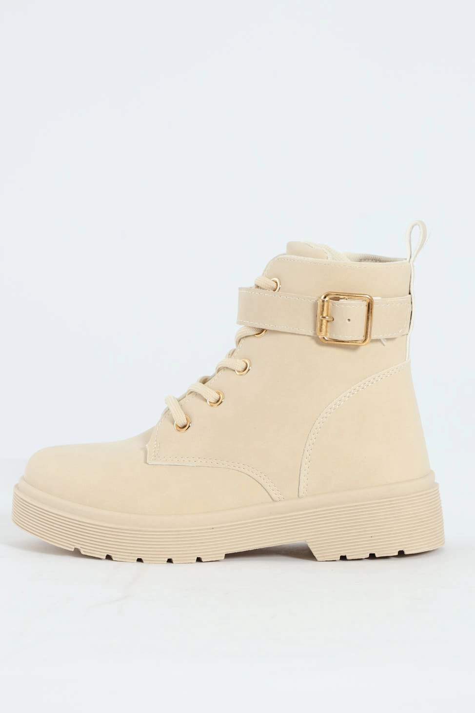 Girls Miltary Boot - Cream