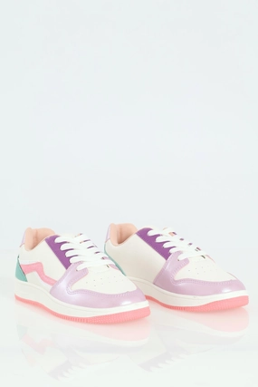Girls Pearly Colourblock Sneaker - Multi
