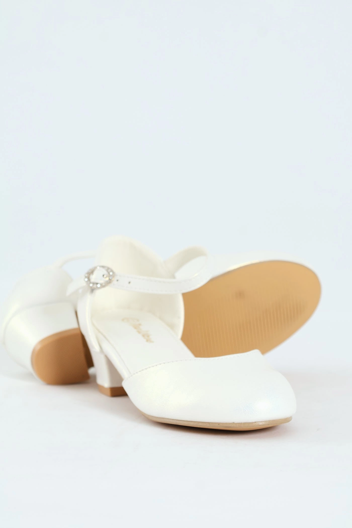 Girls Pearly Occasion Heel - White