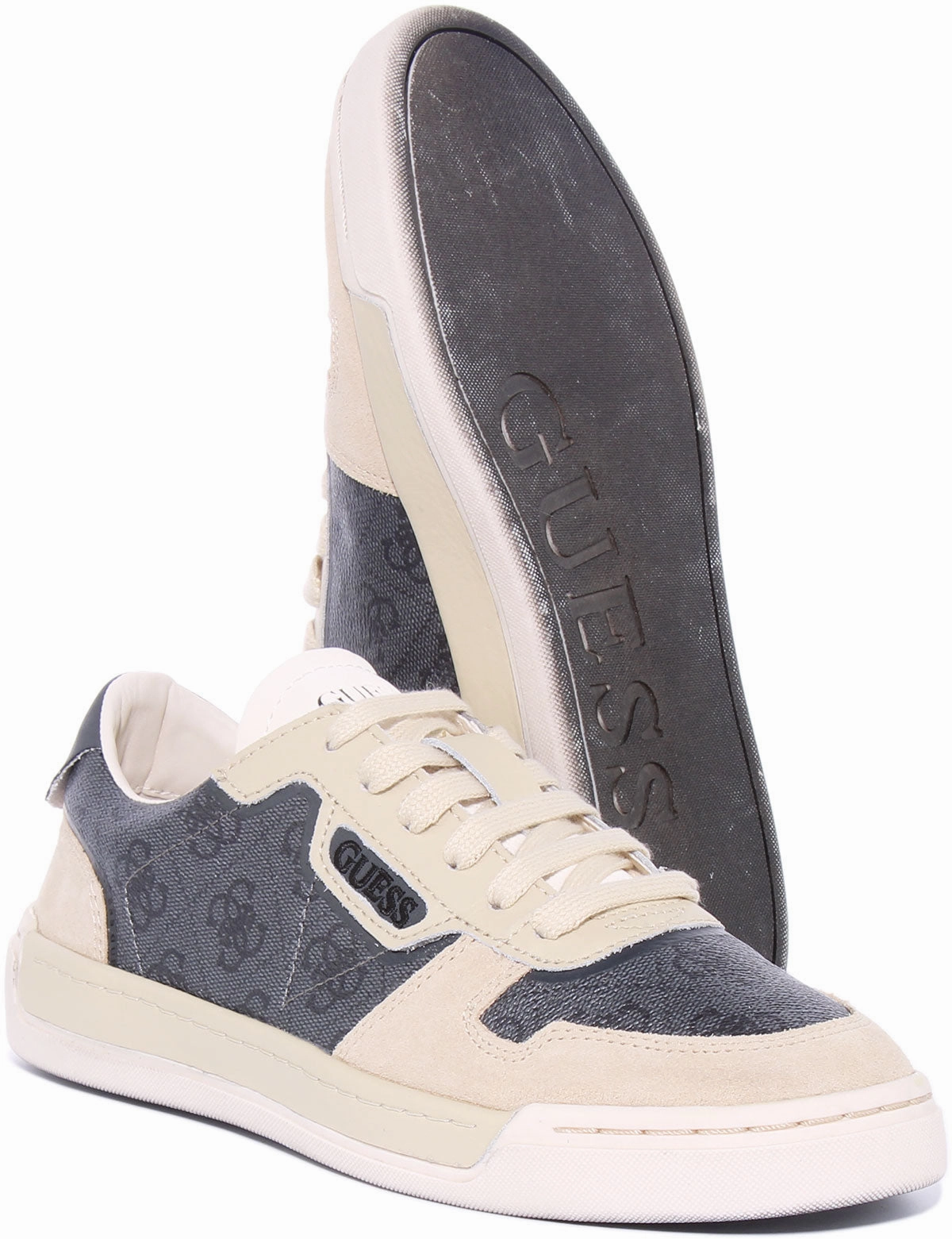 Guess Strave 4g Lace up Trainer In Grey For Men