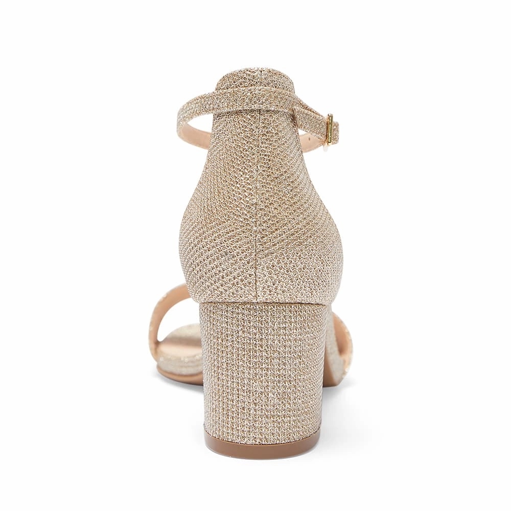 Harmony Heel in Gold Fabric