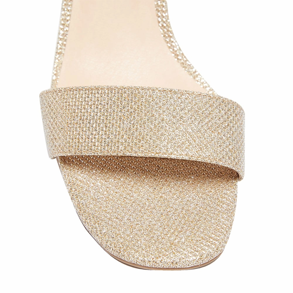 Harmony Heel in Gold Fabric