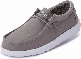 Hey Dude Boy's Wally Youth Multiple Colors | Boys Shoes | Boy's Lace Up Loafers | Comfortable & Light-Weight