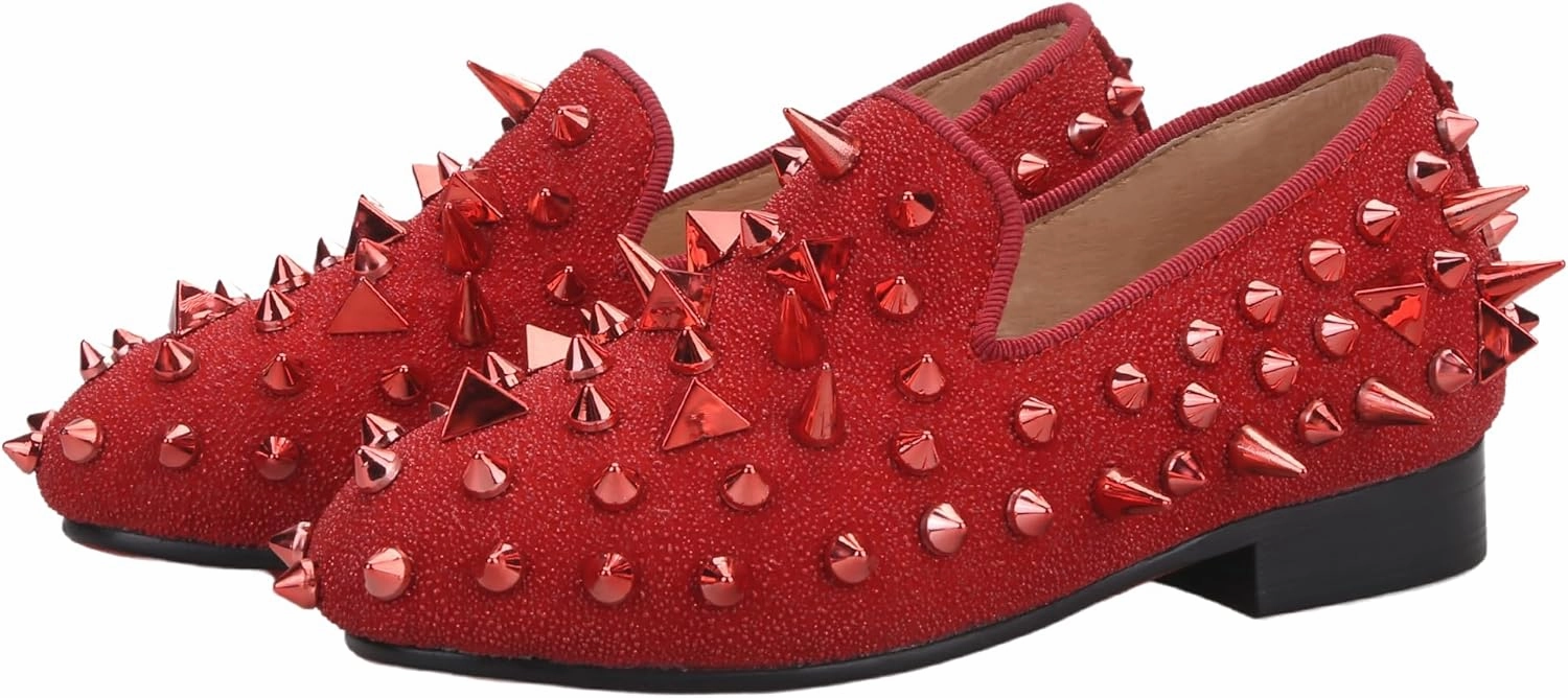 HI&HANN Toddler Boys Girls Dress Shoes Little Kid Shoes Wedding Dress Shoes Slip On Loafer Flats Shoes Matching Outfits