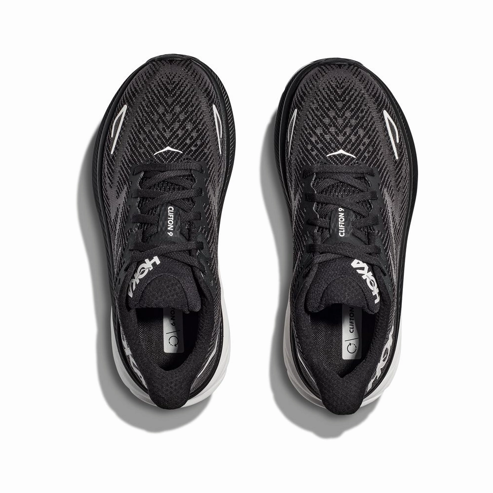 Hoka Clifton 9 Running Shoe Black/White (Men's)