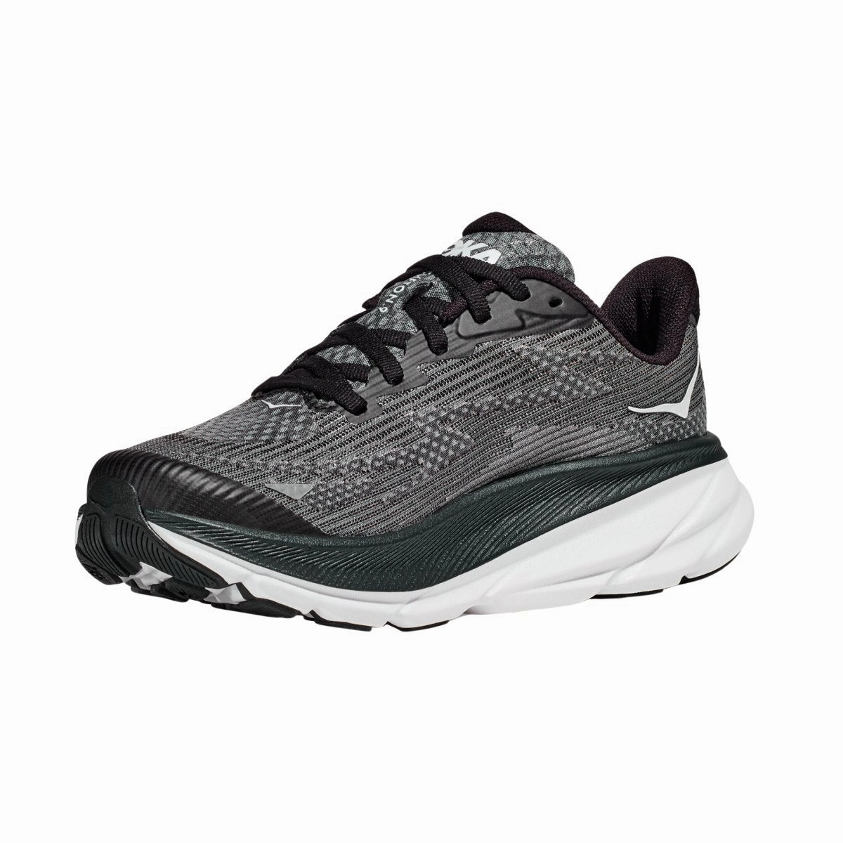 Hoka One One Kid's (Grade School) Clifton 9 Black/White