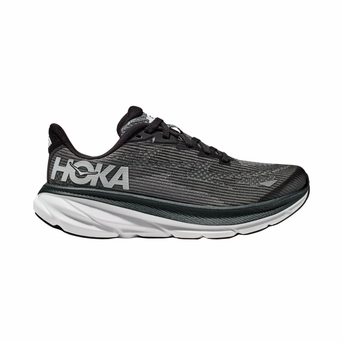 Hoka One One Kid's (Grade School) Clifton 9 Black/White